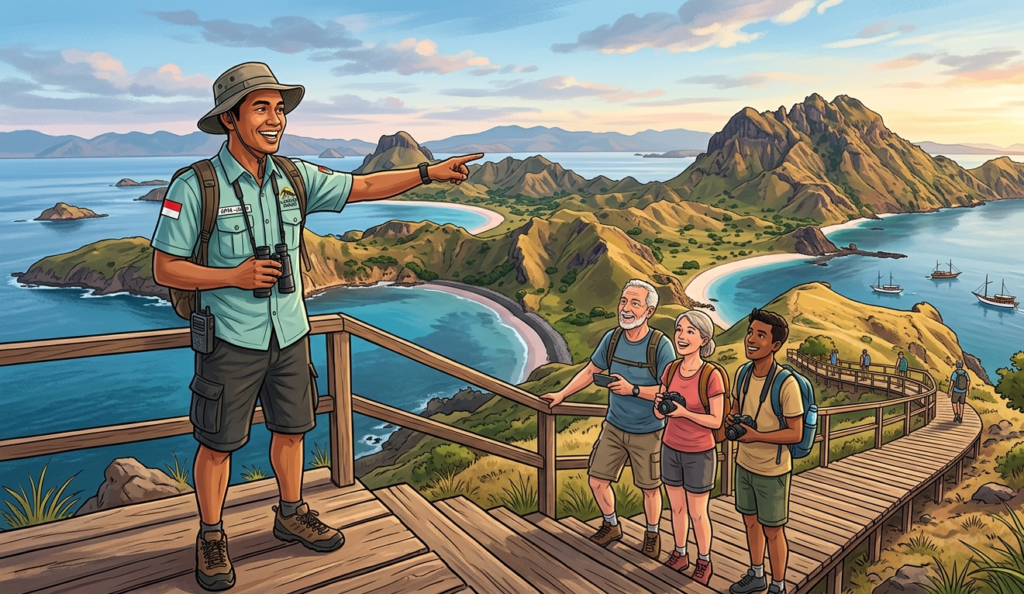 ilustrasi guide profesional labuan bajo