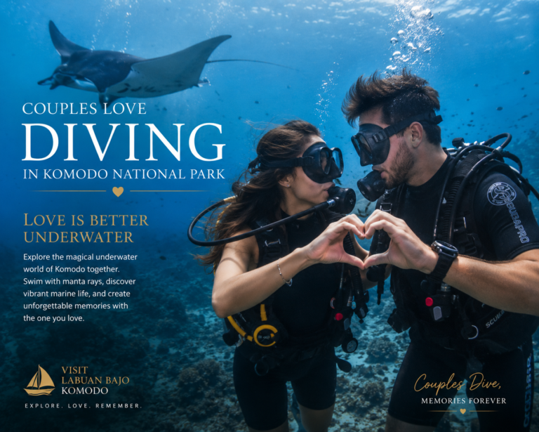 Couples love diving in Komodo National Park with manta rays and romantic underwater adventure by Visit Labuan Bajo Komodo