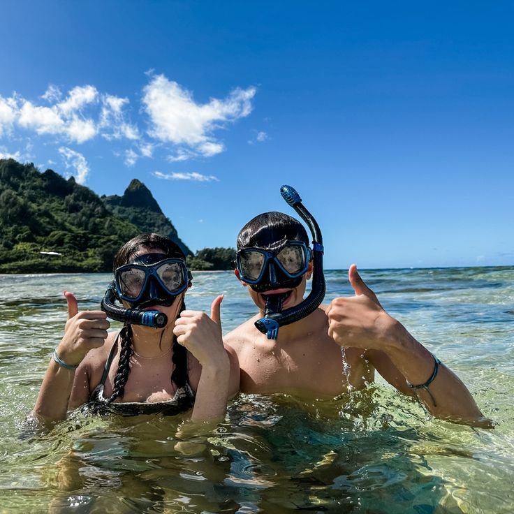Luxury honeymoon snorkeling experience for couples in Komodo National Park, Indonesia, with crystal-clear tropical water and romantic island scenery near Labuan Bajo.